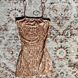 Leopard print mini dress